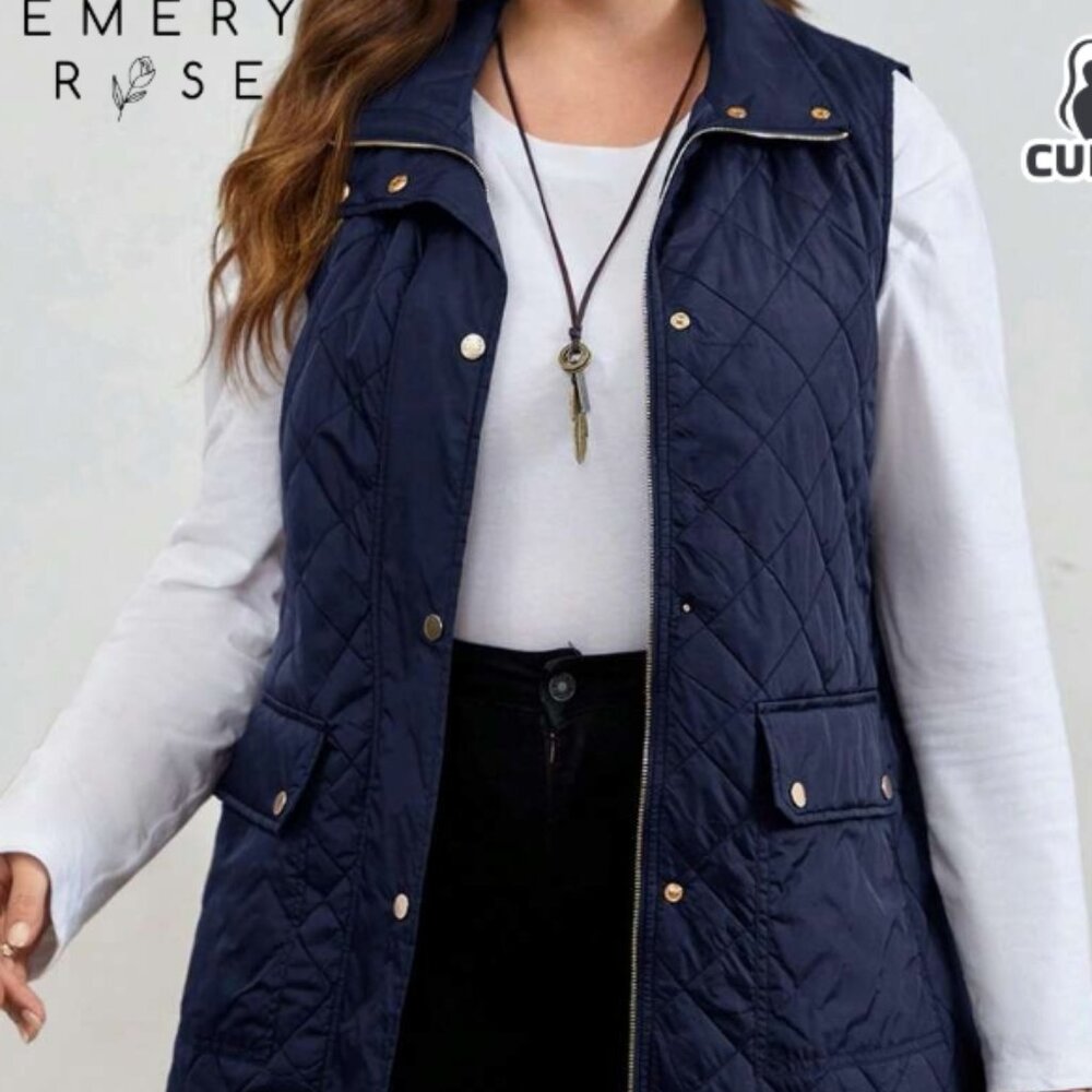 Like New Velvet Zipper Vest